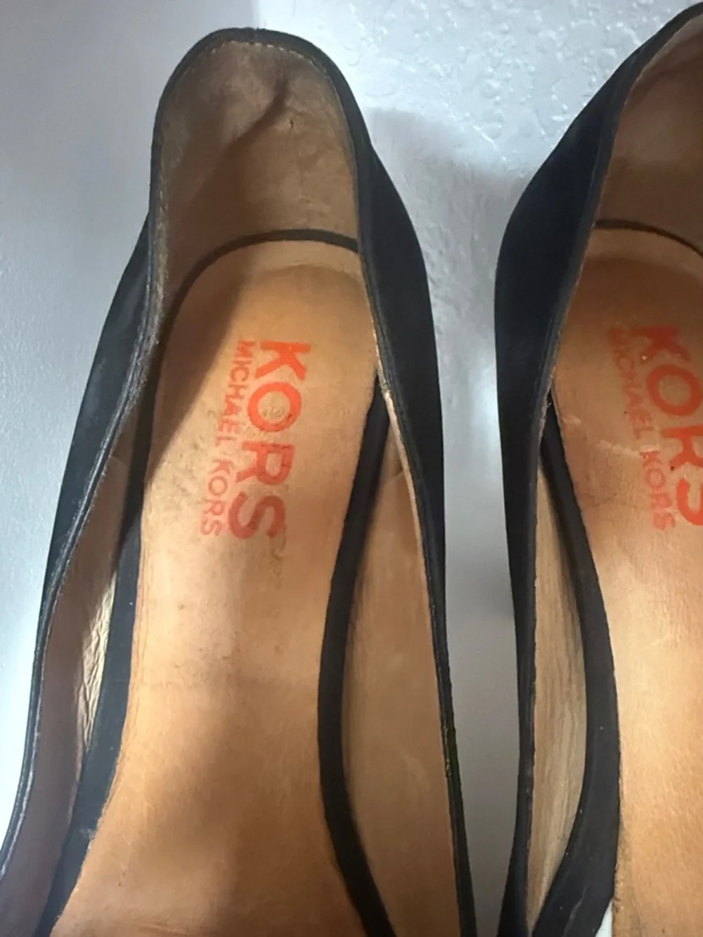 Michael Kors Black Suede Open-Toe Platform Wedges with Buckle - Picture 5 of 16